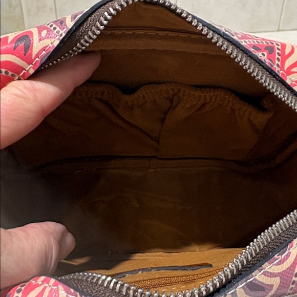 Patricia Nash Josie Leather Crossbody Bag in Greek Ombré Print - Picture 13 of 13